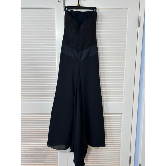 Nicole Miller Black Strapless Evening Gown Dress Size 0 NWT - Picture 4 of 16